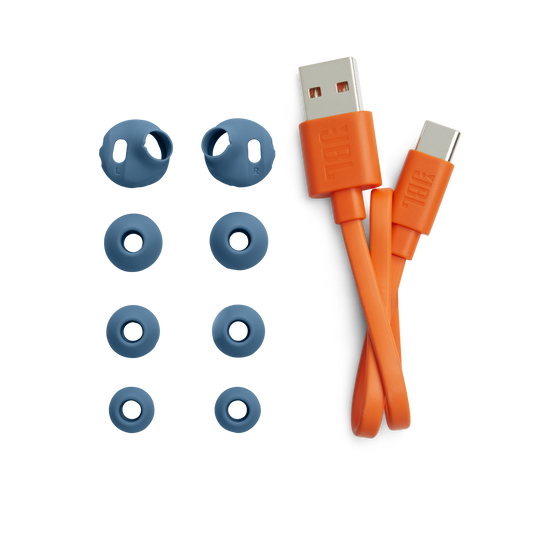 JBL Endurance Race TWS - Blue - Waterproof true wireless active sport earbuds - Detailshot 4
